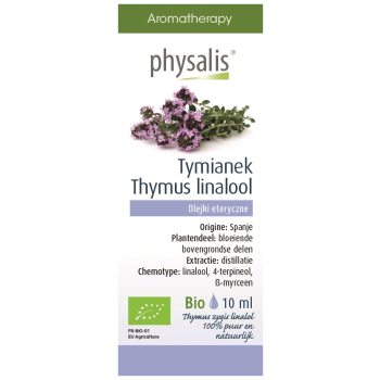 OLEJEK ETERYCZNY TYMIANEK THYMUS ZYGIS LINALOL BIO 10 ml - PHYSALIS