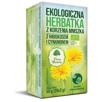 HERBATKA Z KORZENIA MNISZKA Z HIBISKUSEM I CYNAMONEM BIO (25 x 2 g) 50 g - DARY NATURY