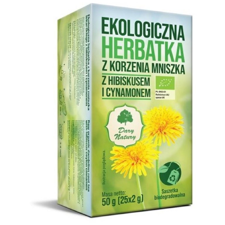 HERBATKA Z KORZENIA MNISZKA Z HIBISKUSEM I CYNAMONEM BIO (25 x 2 g) 50 g - DARY NATURY