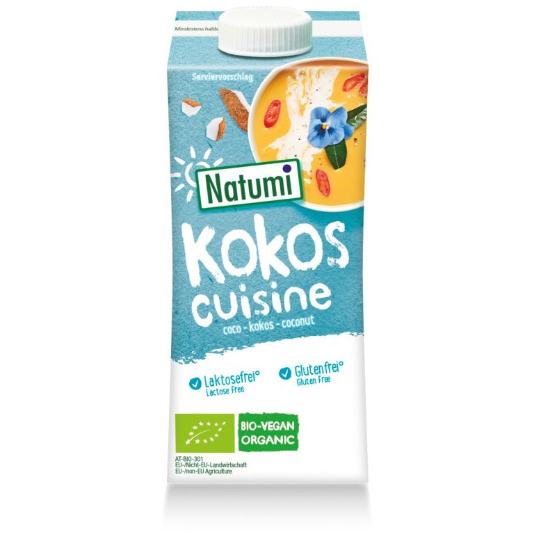 KREM KOKOSOWY DO GOTOWANIA I PIECZENIA BEZGLUTENOWY BIO 200 ml - NATUMI