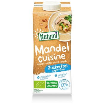 KREM MIGDAŁOWY DO GOTOWANIA I PIECZENIA BEZ CUKRU BEZGLUTENOWY BIO 200 ml - NATUMI