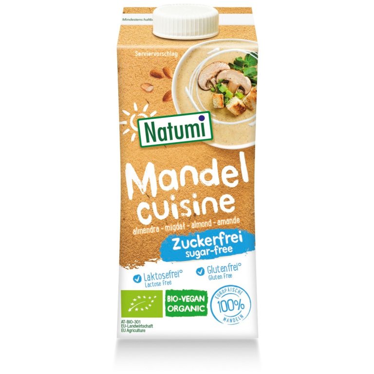 KREM MIGDAŁOWY DO GOTOWANIA I PIECZENIA BEZ CUKRU BEZGLUTENOWY BIO 200 ml - NATUMI