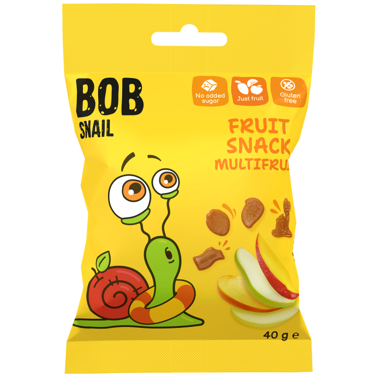 ŻELKI WIELOOWOCOWE BEZ ŻELATYNY BEZGLUTENOWE 40 g - BOB SNAIL