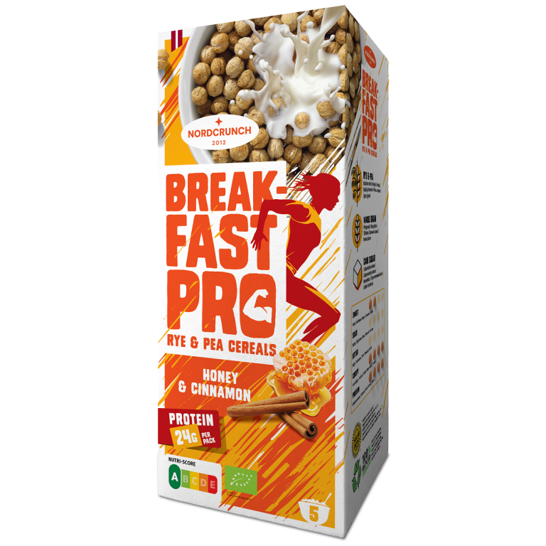 KULKI PROTEINOWE MIODOWO - CYNAMONOWE BIO 150 g - NORDCRUNCH (BREAKFAST PRO)