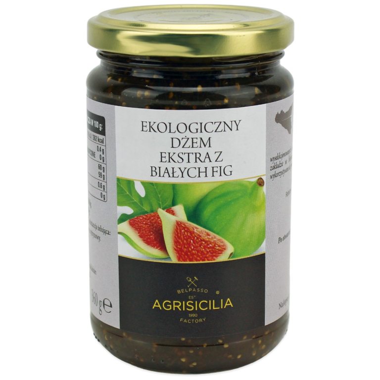 DŻEM EKSTRA Z BIAŁYCH FIG BIO 360 g - AGRISICILIA