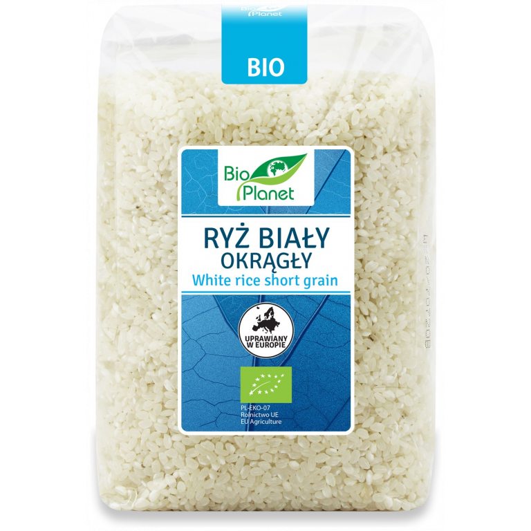 RYŻ BIAŁY OKRĄGŁY BIO 1 kg - BIO PLANET