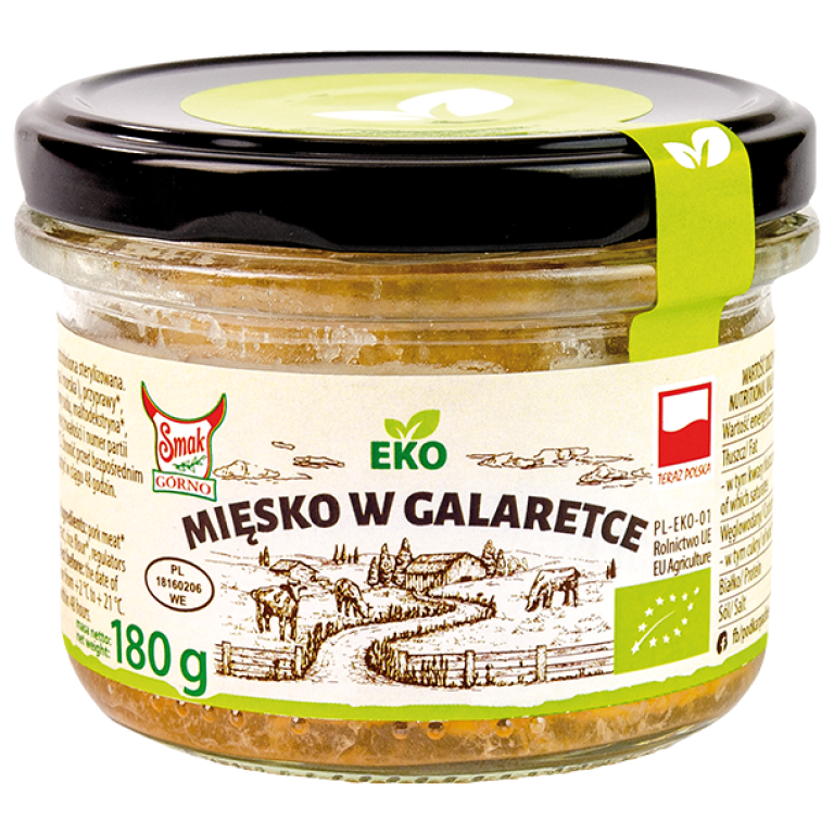 MIĘSKO W GALARETCE BIO 180 g - SMAK EKO