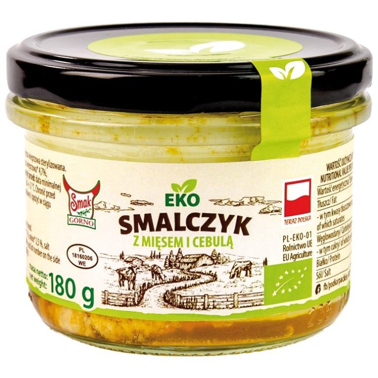 SMALEC Z MIĘSEM I CEBULKĄ BIO 180 g - SMAK EKO