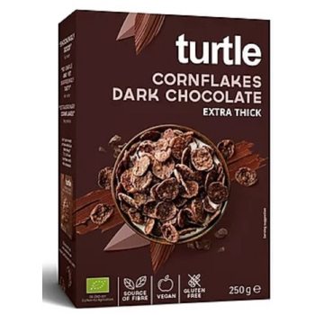 PŁATKI KUKURYDZIANE W POLEWIE Z CIEMNEJ CZEKOLADY BEZGLUTENOWE BIO 250 g - TURTLE