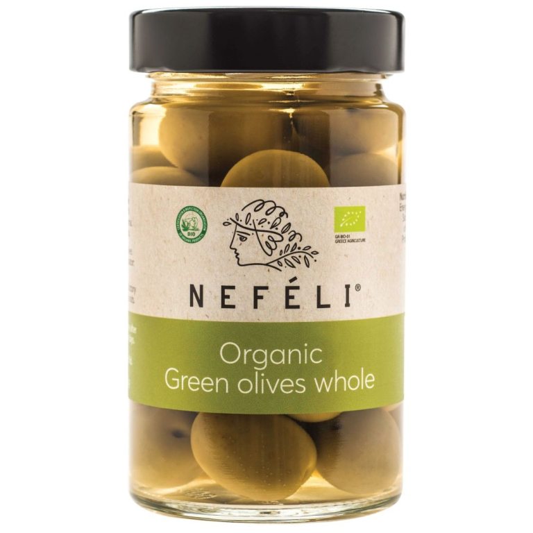 OLIWKI ZIELONE Z PESTKĄ W ZALEWIE BIO 300 g (165 g) - NEFELI