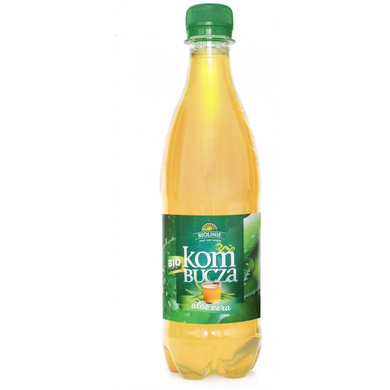 KOMBUCHA HERBATA ZIELONA Z ALOE VERA BIO 500 ml - BIO LINIE