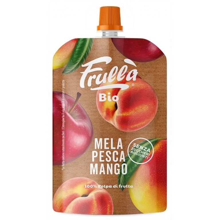 MUS JABŁKO - MANGO - BRZOSKWINIA BEZ DODATKU CUKRÓW BIO 100 g - NATURA NUOVA