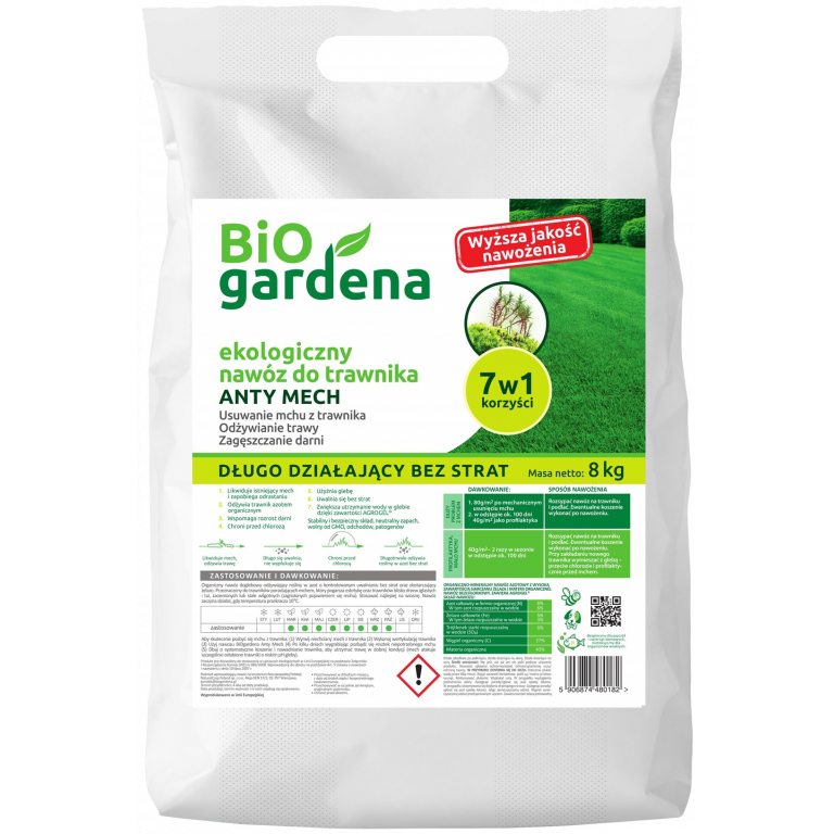 NAWÓZ DO TRAWNIKÓW ANTY MECH ECO 8 kg - BIO GARDENA