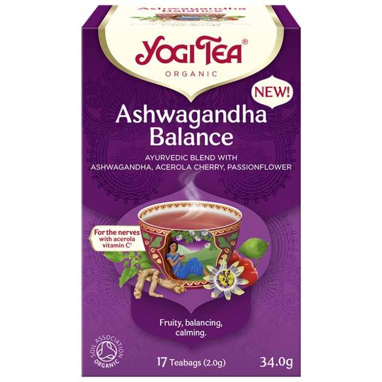 HERBATKA AJURWEDYJSKA RÓWNOWAGA Z ASHWAGANDHĄ (ASHWAGANDHA BALANCE) BIO (17 x 2 g) 34 g - YOGI TEA