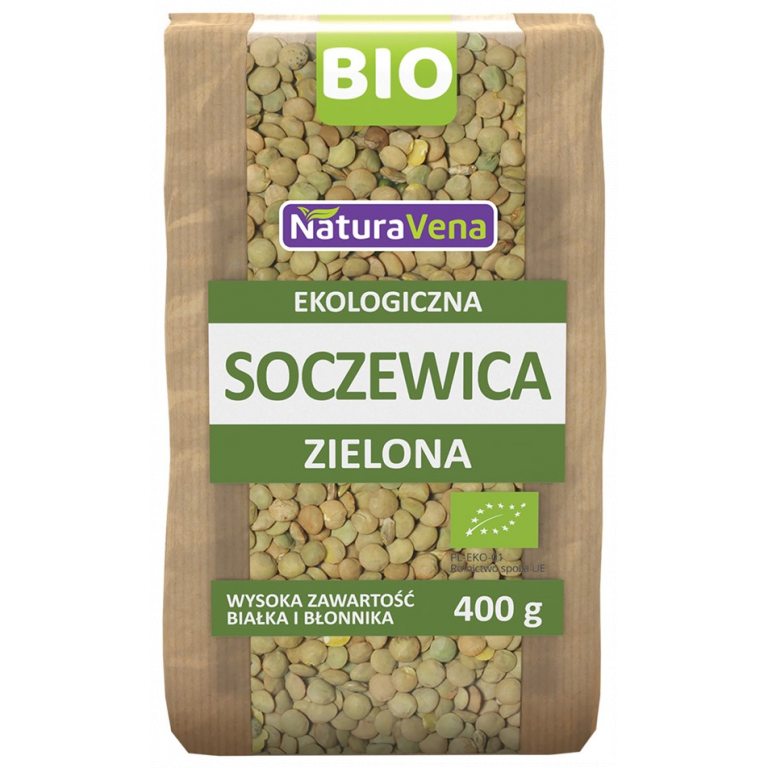 SOCZEWICA ZIELONA BIO 400 g - NATURAVENA