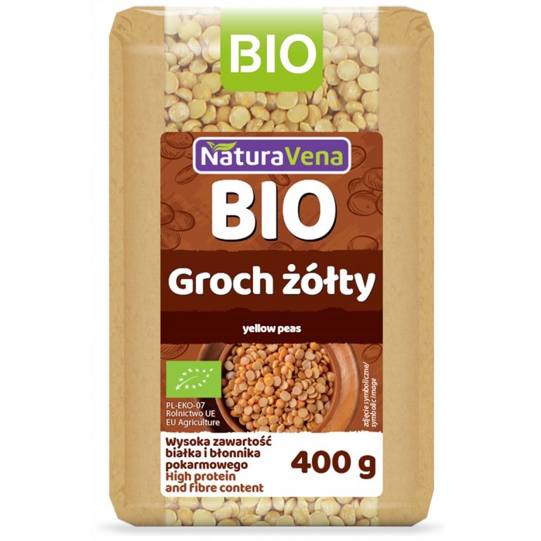 GROCH ŻÓŁTY BIO 400 g - NATURAVENA