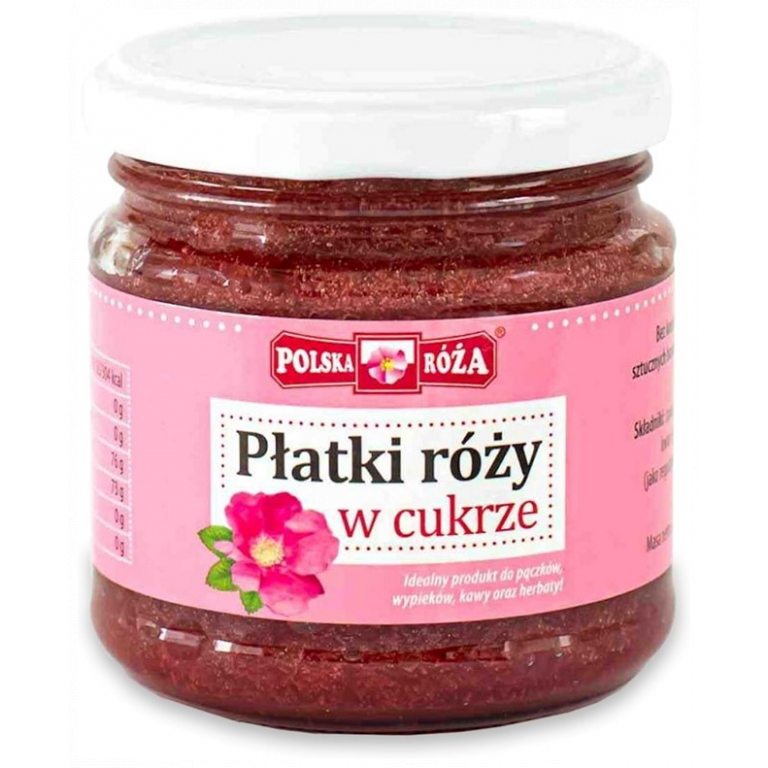 PŁATKI RÓŻY W CUKRZE 220 g - POLSKA RÓŻA