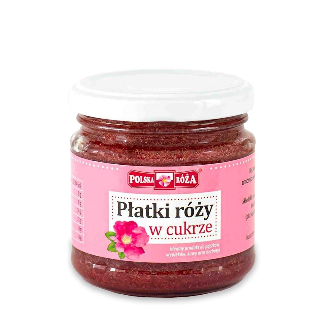 PŁATKI RÓŻY W CUKRZE 220 g - POLSKA RÓŻA