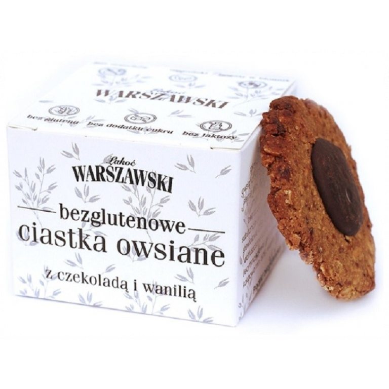 CIASTKA OWSIANE Z CZEKOLADĄ I WANILIĄ BEZGLUTENOWE 150 g - BATON WARSZAWSKI