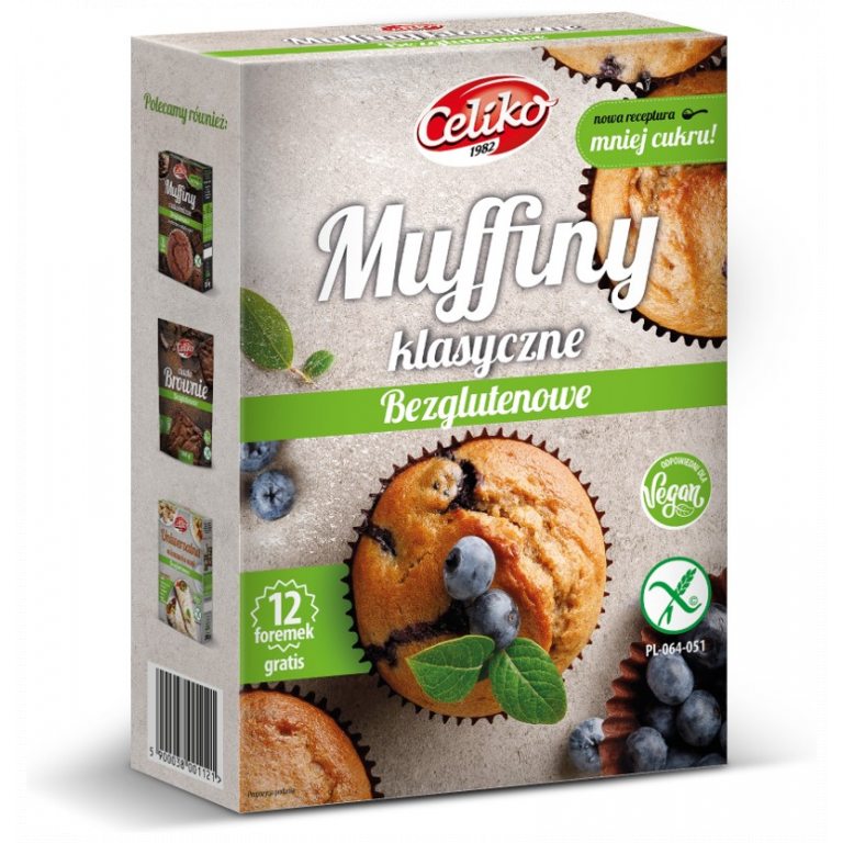 MIESZANKA NA MUFFINY KLASYCZNE BEZGLUTENOWA 280 g - CELIKO