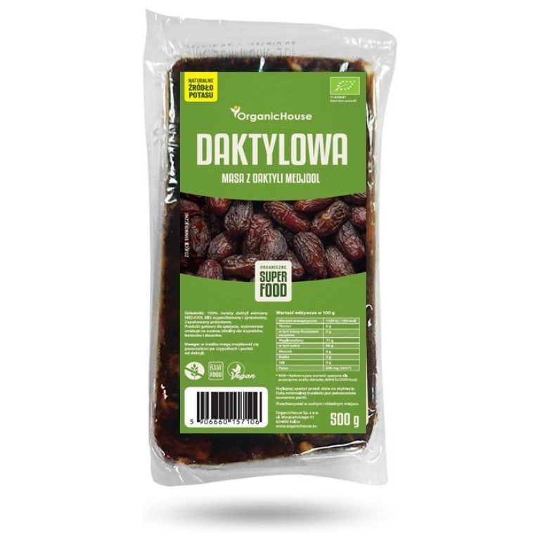 MASA DAKTYLOWA BEZGLUTENOWA BIO 500 g - ORGANICHOUSE