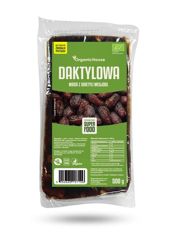 MASA DAKTYLOWA BEZGLUTENOWA BIO 500 g - ORGANICHOUSE