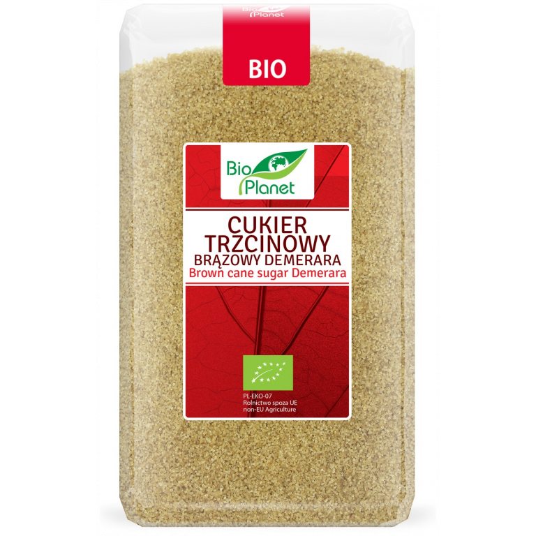 CUKIER TRZCINOWY DEMERARA BIO 1 kg - BIO PLANET