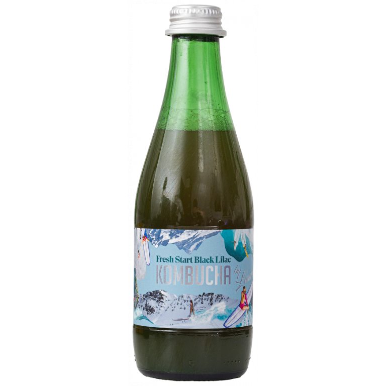 KOMBUCHA O SMAKU KWIATÓW CZARNEGO BZU (FRESH START BLACK LILAC) BIO 330 ml - KOMBUCHA BY LAURENT