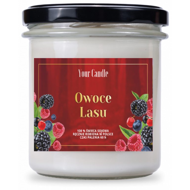 ŚWIECA SOJOWA ZAPACHOWA OWOCE LASU 300 ml - YOUR CANDLE