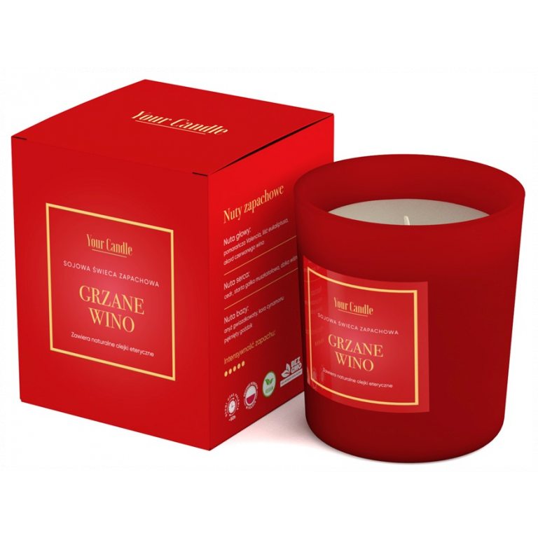 ŚWIECA SOJOWA ZAPACHOWA GRZANE WINO 210 ml - YOUR CANDLE (PRODUKT SEZONOWY)