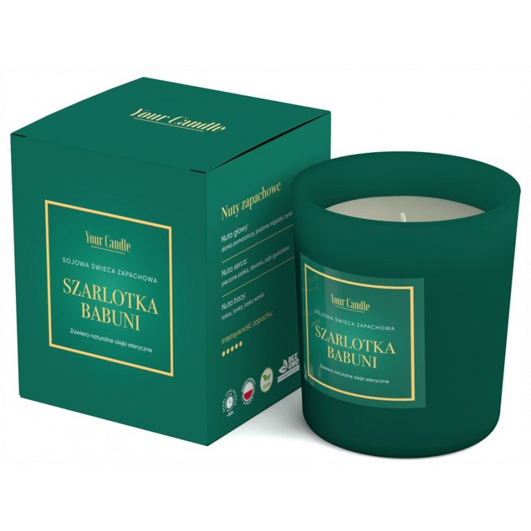 ŚWIECA SOJOWA ZAPACHOWA SZARLOTKA BABUNI 210 ml - YOUR CANDLE (PRODUKT SEZONOWY)