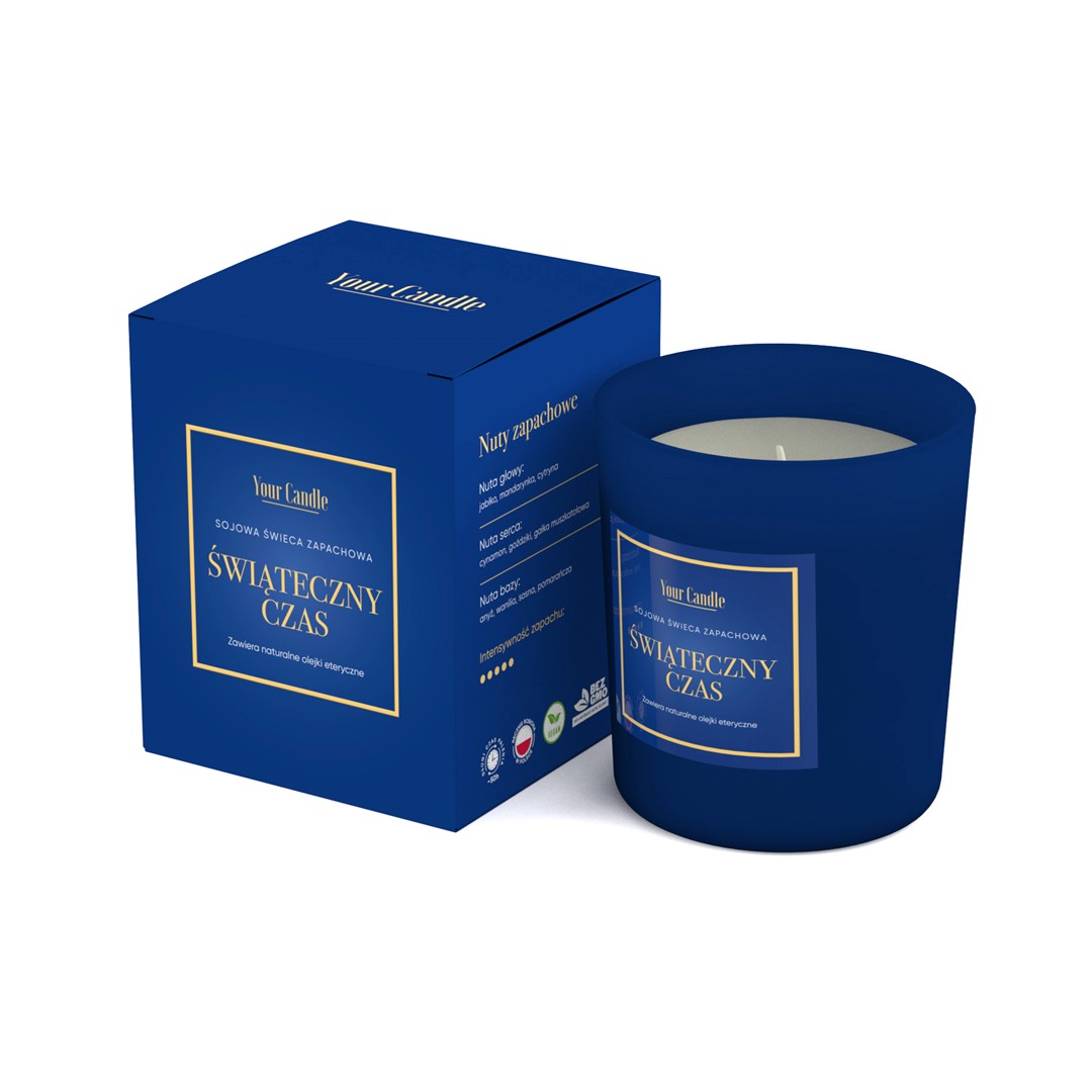 ŚWIECA SOJOWA ZAPACHOWA ŚWIĄTECZNY CZAS 210 ml - YOUR CANDLE (PRODUKT SEZONOWY)