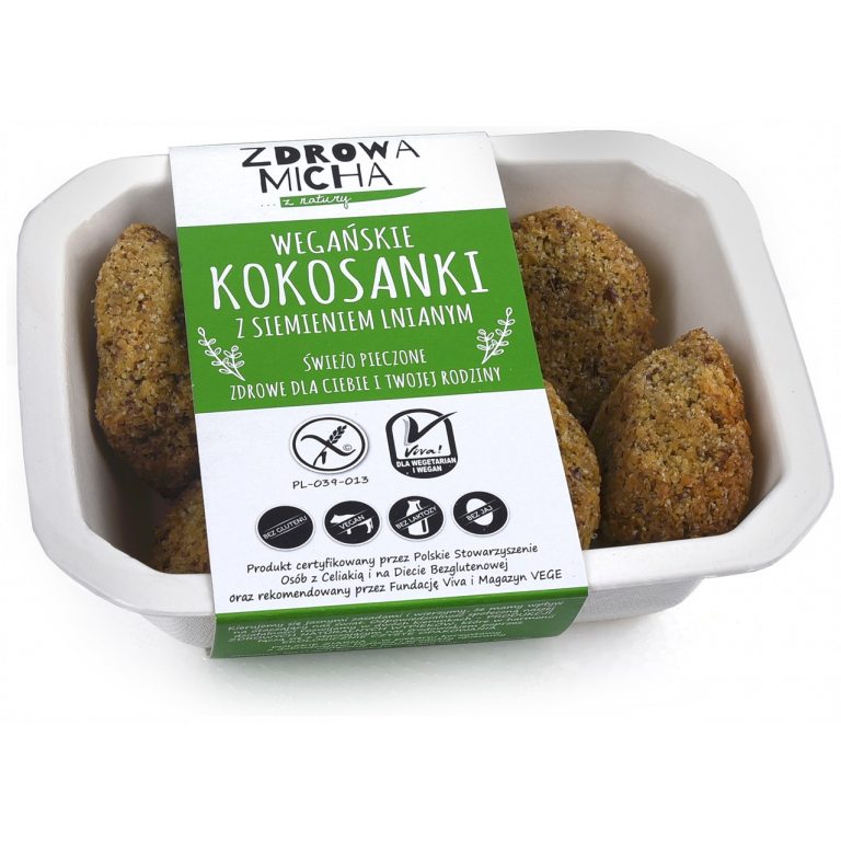 KOKOSANKI Z SIEMIENIEM LNIANYM BEZGLUTENOWE 160 g - ZDROWA MICHA (NA ZAMÓWIENIE)