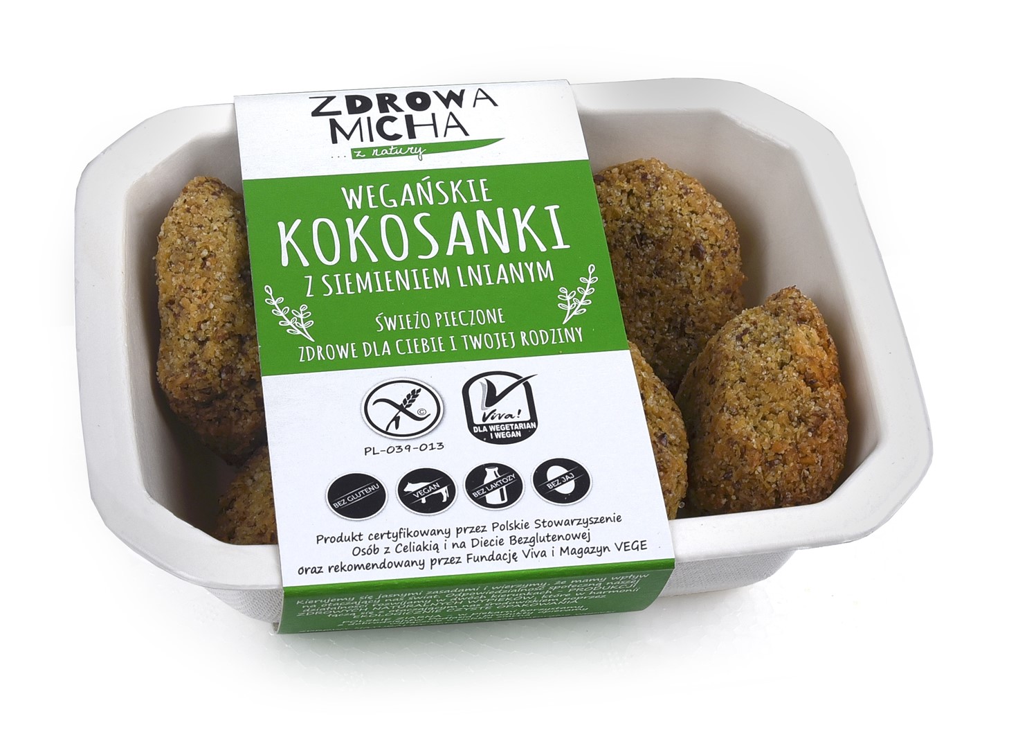 KOKOSANKI Z SIEMIENIEM LNIANYM BEZGLUTENOWE 160 g - ZDROWA MICHA (NA ZAMÓWIENIE)