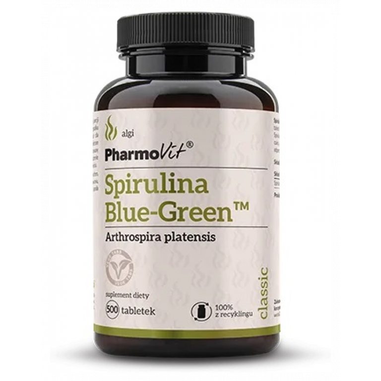 SPIRULINA BLUE-GREEN (250 mg) BEZGLUTENOWA 500 TABLETEK - PHARMOVIT (CLASSIC)