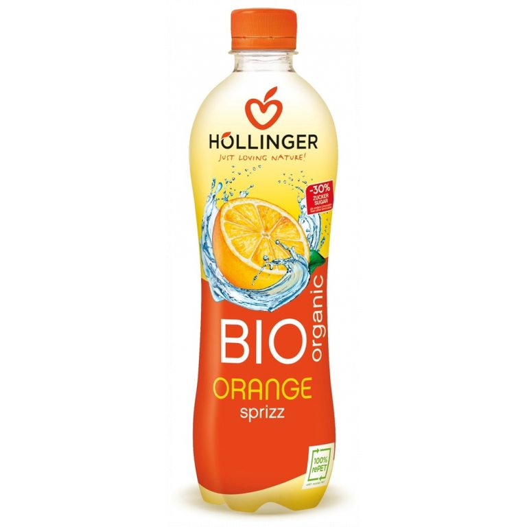 NAPÓJ GAZOWANY POMARAŃCZOWY BIO 500 ml - HOLLINGER