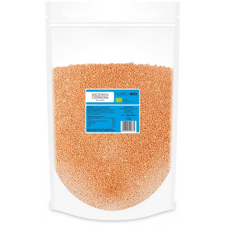 SOCZEWICA CZERWONA BIO 5 kg - HORECA (BIO PLANET)