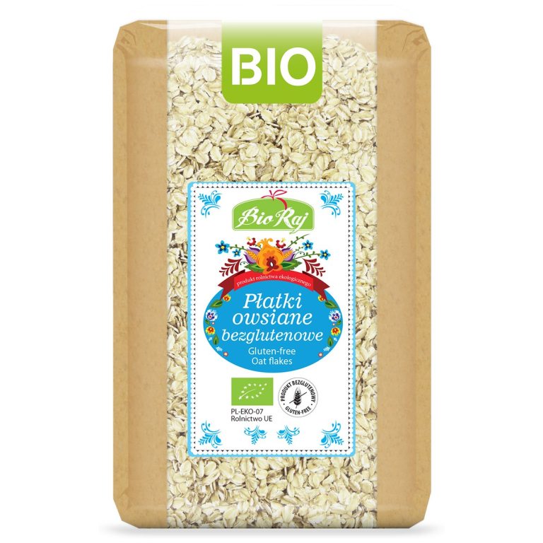 PŁATKI OWSIANE BEZGLUTENOWE BIO (POLSKA) 1 kg - BIO RAJ
