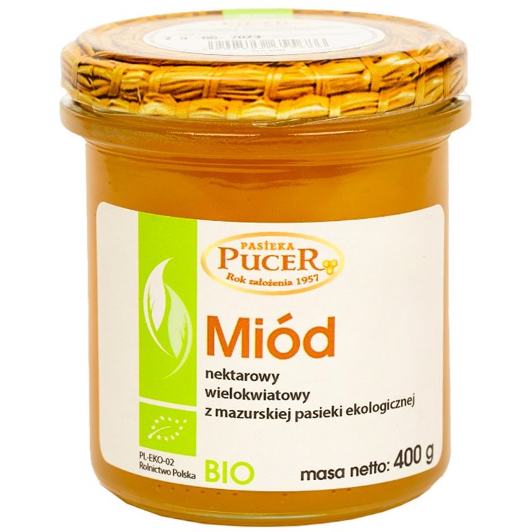 MIÓD WIELOKWIATOWY BIO 400 g - PASIEKA PUCER