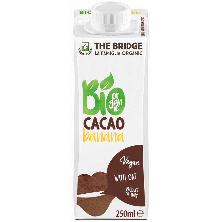 NAPÓJ OWSIANY BANANOWO - KAKAOWY BEZ DODATKU CUKRÓW BIO 250 ml – THE BRIDGE