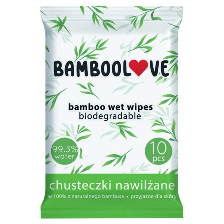 CHUSTECZKI BAMBUSOWE NAWILŻANE 10 szt. - BAMBOOLOVE