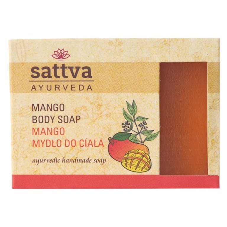 MYDŁO W KOSTCE DO CIAŁA MANGO 125 g - SATTVA (AYURVEDA)