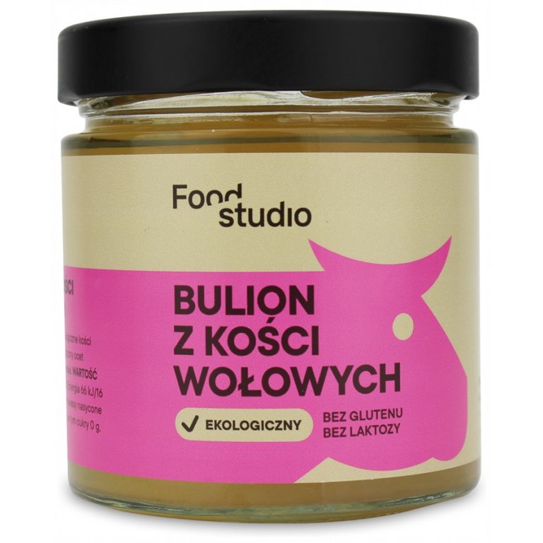 BULION Z KOŚCI WOŁOWYCH BEZGLUTENOWY BIO 350 ml - FOOD STUDIO