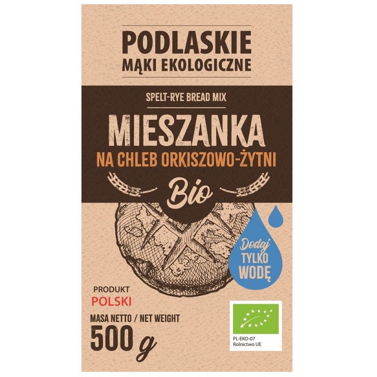 MIESZANKA NA CHLEB ORKISZOWO - ŻYTNI BIO 500 g - BIO LIFE (PODLASKIE MĄKI)