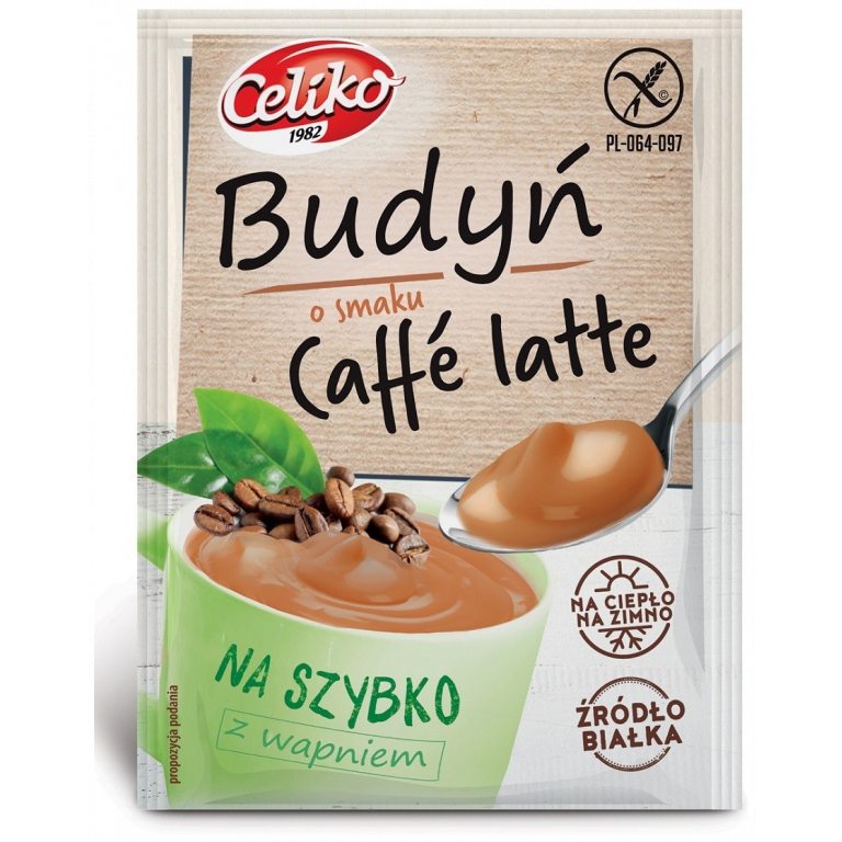 BUDYŃ O SMAKU CAFFE LATTE BEZGLUTENOWY 37 g - CELIKO