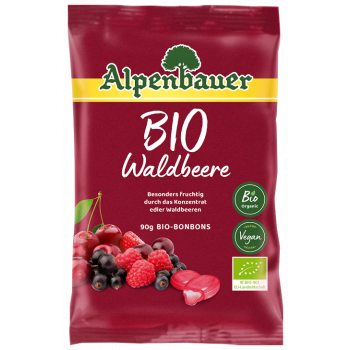 CUKIERKI Z NADZIENIEM O SMAKU OWOCÓW LEŚNYCH BIO 90 g - ALPENBAUER