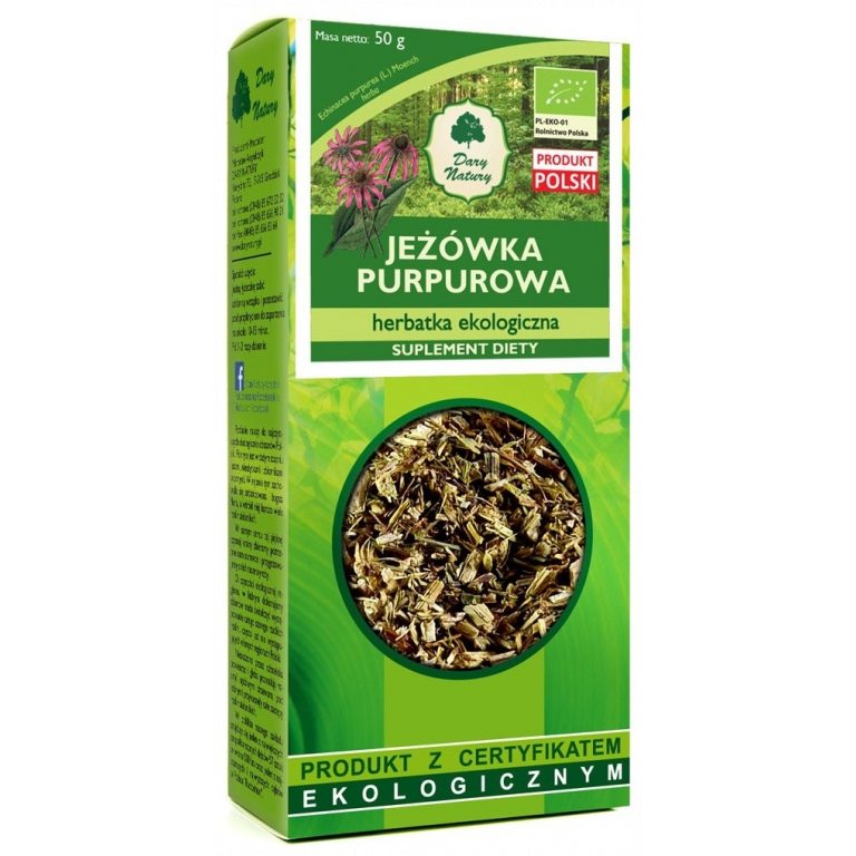 HERBATKA Z JEŻÓWKI PURPUROWEJ BIO 50 g - DARY NATURY