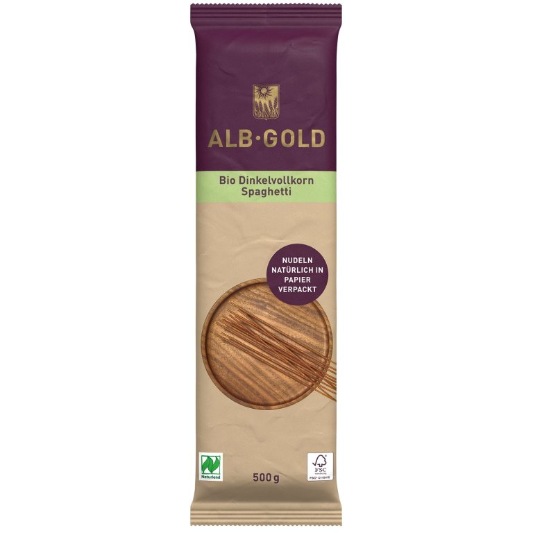 MAKARON (ORKISZOWY RAZOWY) SPAGHETTI BIO 500 g - ALB-GOLD