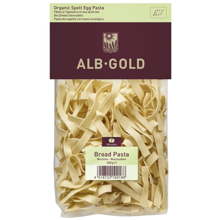 MAKARON (ORKISZOWY JAJECZNY) WSTĄŻKI BIO 250 g - ALB-GOLD