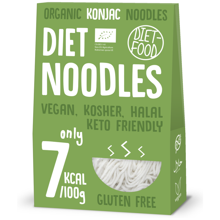 MAKARON (KONJAC) NOODLE BEZGLUTENOWY BIO 385 g (300 g) - DIET-FOOD